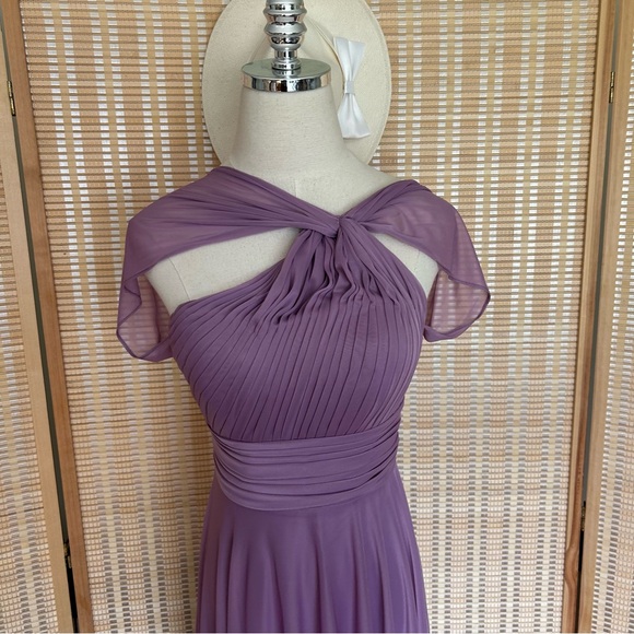Plum Lavender Formal Prom Dress - Picture 4 of 9